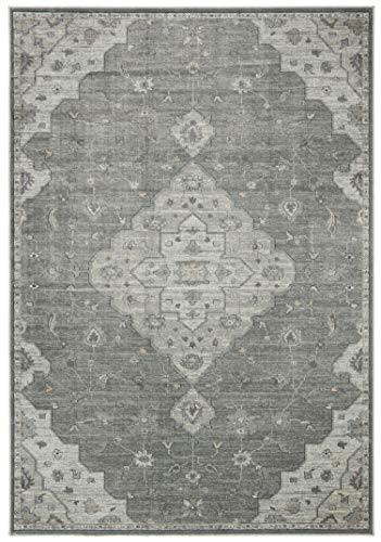 SAFAVIEH Traditional Rug for Living Room, Dining Room, Bedroom - Vintage Collection, Short Pile, in Grey and Neutral, 201 X 279 cm