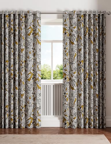Ted Baker Vietnam Blackout Lined Curtains Gold