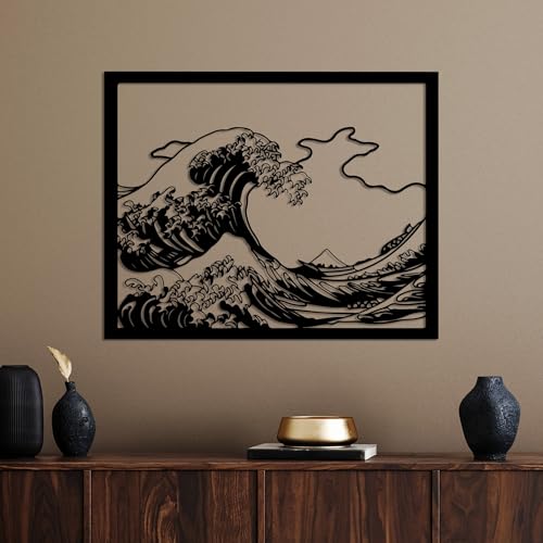 Stylish Black Decorative Metal Wall Accessory, 56 x 45 cm, 100% Metal, 1.5 mm Thickness, Perfect for Modern Home Decor & Unique Wall Art