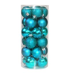 60mm/6Pcs Christmas Baubles Shatterproof Teal Blue, Christmas Tree Decorations Ball Ornaments Balls Xmas Hanging Decorations Holiday Decor - Shiny,Matte,Glitter