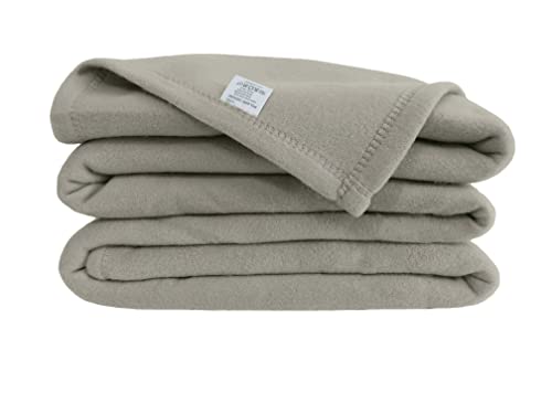 Poyet Motte Fleece Blanket – Polyester – Steel 240 x 260 cm – Potty – Poleco Range