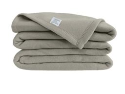 Poyet Motte Fleece Blanket – Polyester – Steel 240 x 260 cm – Potty – Poleco Range