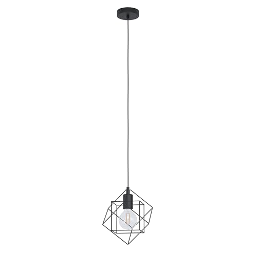 Eglo Straiton Black Steel Modern Geometric Pendant Light