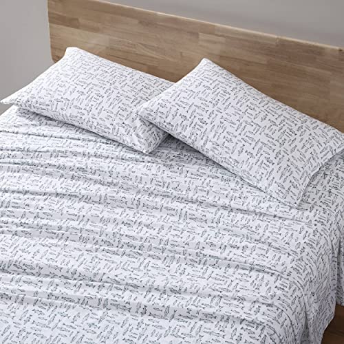 Eddie Bauer - King Sheets, Cotton Percale Bedding Set, Crisp & Cool Home Decor (Albright Hill Green, 4 pcs, King)