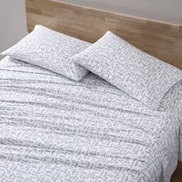 Eddie Bauer - King Sheets, Cotton Percale Bedding Set, Crisp & Cool Home Decor (Albright Hill Green, 4 pcs, King)