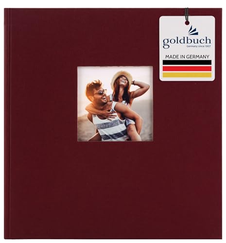 Goldbuch Photo Album with Window Cut-Out, Cardboard, bordeaux, 30 x 31 cm