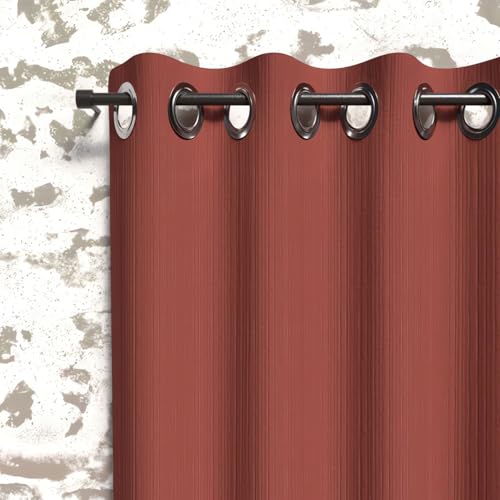 Soleil d'ocre, Boheme Blackout Curtain with Eyelets 135 x 180 cm Brick