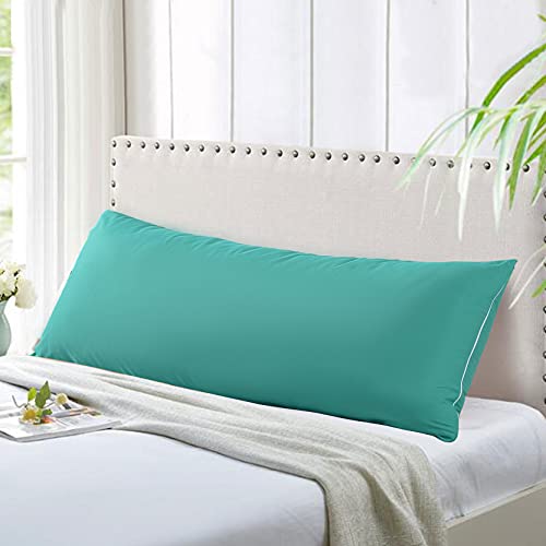 "Evolive Ultra Soft Microfiber Body Pillow Cover/Pillowcases 21""x54"" with Hidden Zipper Closure (21""x54"" Body Pillow Cover, Peacock Blue)"
