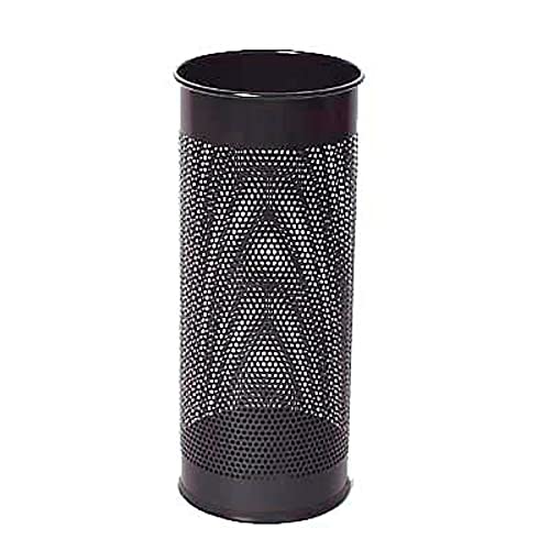 Durable Umbrella Stand in Black - Made From Strong Stainless Steel - Perforated Design To Help Air Flow & Drying - 28.5 Litre Capacity