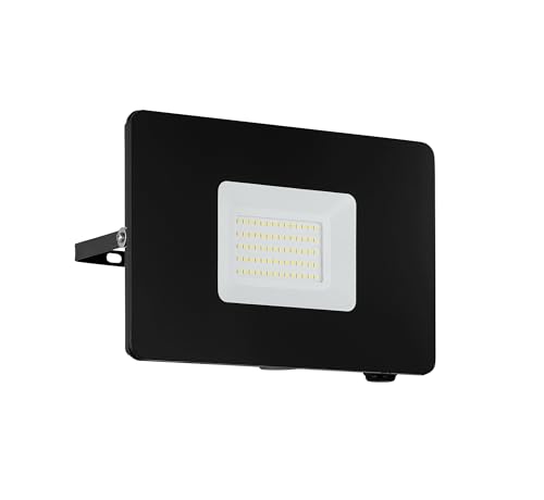 Eglo LED Outdoor Spotlight Faedo 3, 1 Flame Outdoor Light, wall Spotlight Made of Aluminium, Colour: Black, Glass: Clear, 50 watt, IP65