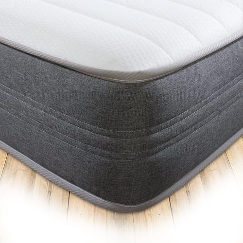 Starlight Beds Dream Dusk, Hybrid Spring and Memory Foam European Single Mattress. Maximum Value Mattress. Soft, 7.5 Inch Deep (Grey) (90cm x 200cm)