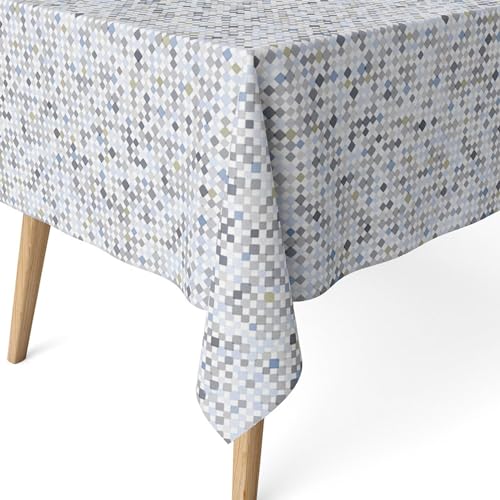 ECOMMERC3 - Stain Resistant Tablecloth for Rectangular Table Size 300 x 140 cm - Stain Resistant Extra Soft and Waterproof Tablecloth Grey