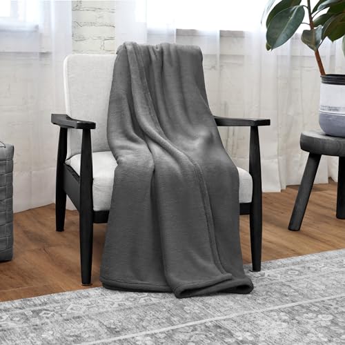 Northwest Ashford Home Cozy Warmwell Blanket Charcoal Full Size 66 x 90 inches