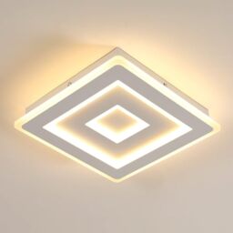Comely Led Ceiling Light Square, 28cm 36w 4050LM Modern Ceiling Lamp Square White Led Ceiling Lighting for Bedrooms, Living Rooms, Hallways, Warm Light 3000k