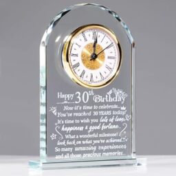 Ornalrist Happy 30th Birthday Quartz Clock Gift for Women & Men, 30th Birthday Present for Her, Him, Daughter, Sister - 30 Year Old Birthday Blessing Home Decor