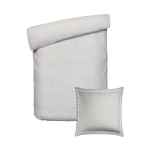 Pure Cotton 2-Piece Single Bed Linen Set - Duvet Cover 135 x 200 cm and Pillowcase 80 x 80 cm - 100% Cotton Percale 80 Thread Count, 112 GSM - Oeko-TEX Certified - Taupe