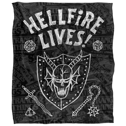 Stranger Things Hellfire Lives Graduation Inverted Silky Touch Super Soft Throw Blanket 152 X 127 Cm