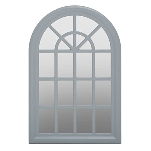 Premier Housewares Gray Wall Mirror/Long Mirrors For Walls/Bathroom Mirrors Wall Mounted/Wall Mirror Full Length/Garden Mirrors Outdoor For Walls/Mounted Mirror
