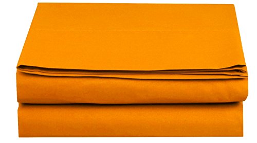Luxury Fitted Sheet on Amazon Elegant Comfort Wrinkle-Free 1500 Thread Count Egyptian Quality 1-Piece Fitted Sheet, Full Size, Vibrant Orange