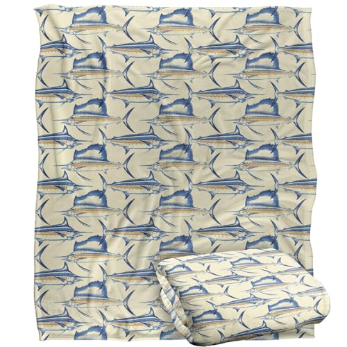 Jq Licensing Billfish Fishing Pattern 2 Silky Touch Super Soft Throw Blanket 152 X 127 Cm