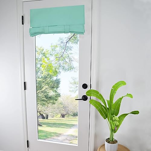 WdFour French Door Curtain - Blackout Thermal Insulated Door & Window Cover for Front/Side Doors - Noise Reducing & Energy Saving - Aqua, 30x80 Inches, 1 Panel