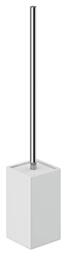 Gedy Verbena Toilet Brush Toilet, Ceramic, White, 7.8 x 7.8 x 45.6