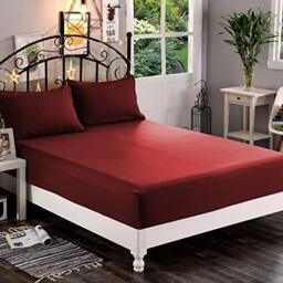 Elegant Comfort 1500 Premium Hotel Quality 1-Piece Fitted Sheet, Softest Quality Microfiber - Deep Pocket up to 16 inch, Wrinkle and Fade Resistant, King, Burgundy