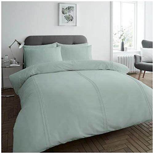 Gaveno Cavailia Luxury Quality Dulwich Duvet Cover, Easy Care Soft & Cosy Quilt Bedding Set, Single Size, Duck-Egg, Polyester, 50% Cotton