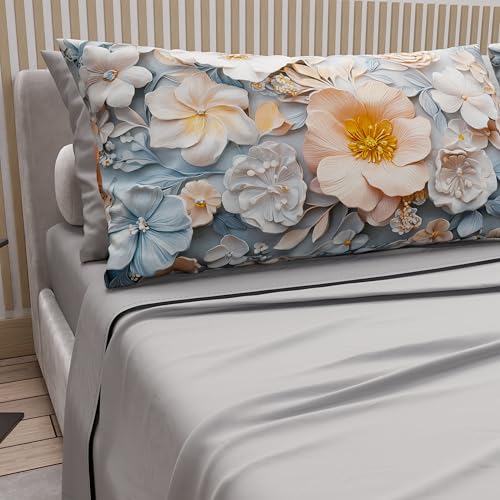 PETTI Artigiani Italiani - Cotton Sheets with Pillowcases in Digital Print, Single Bed Sheet, Single Bed Set, Floral 20 Light Grey, 100% Made in Italy
