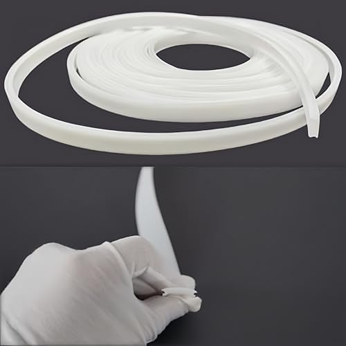 KSDLMPA 16.4Ft/5M Silicone LED Cover, Alumium Profile Silicone Channel Diffuser Flexible PC Lampshade Line for Strip Lights, Ceiling Lamp, Under Cabinet Cover Replaceable Installation (18mm)