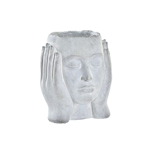 DKD Home Decor Cement Grey Planter (18 x 17 x 21 cm) (Reference: S3024013)