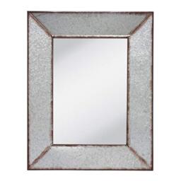 "Stonebriar Rustic 28"" x 22"" Rectangle Galvanized Metal Frame Hanging Wall Mirror"