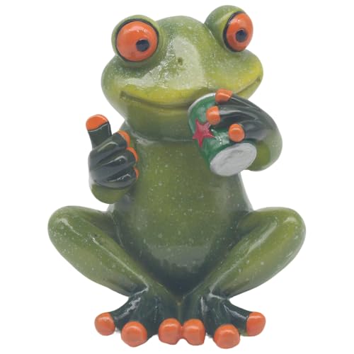 The Leonardo Collection Frog's Life Cheers Polyresin - figurine featuring a playful frog-themed design, ideal for adding character to shelves, desks and other interior spaces.