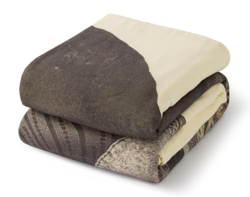 "100% Cotton Throw Blanket for Bed Queen Size, Elephant Printed Muslin Blankets, Ultra Soft Rustic Quilt Bedspread, All Season Throw for Sofa Couch Chair, 90""x90"""