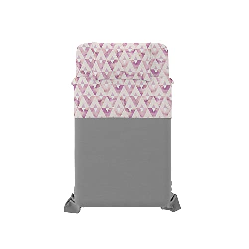 Italian Bed Linen Dafne 100% Microfibre Duvet Cover Set, Kinki, Small Double