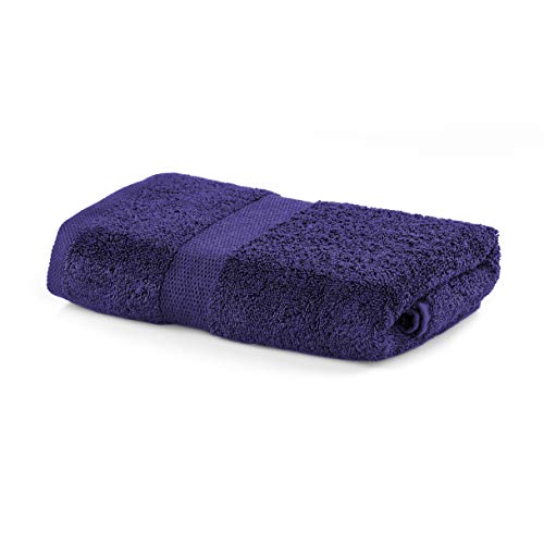 DecoKing Marina Hand Towel 50 x 100 cm Cotton Quality 525 g/m² Violet Absorbent