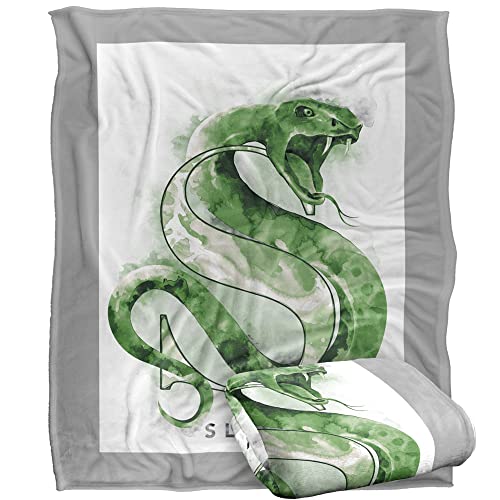HARRY POTTER Slytherin Wash Officially Licensed Silky Touch Super Soft Throw Blanket 152 x 127 cm