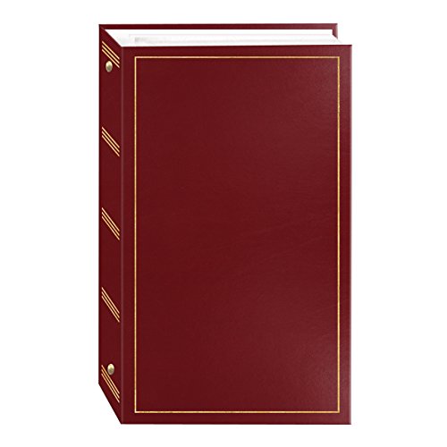 3-Ring Photo Album 204 Pockets Hold 4x6 Photos, Burgundy Red