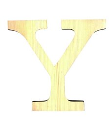 Artemio 19 cm Wooden Letter Y in Upper Case, Beige