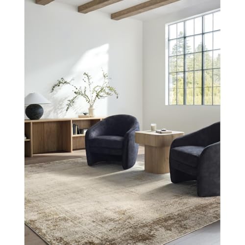 Livabliss x Galey Alix Abstract Rug - Area Rug for Living Room, Dining Room, Lounge, Kitchen, Bedroom - Modern Marble Large Rug, Soft Luxurious Easy Care Medium Pile - 160x230 cm - Cream, Grey, Brown