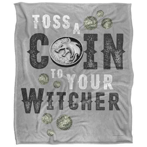 The Witcher Toss A Coin To Your Witcher Silky Touch Super Soft Throw Blanket 152 X 127 Cm, White