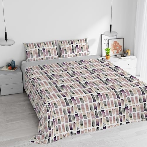 Italian Bed Linen Watercolor Cotton Duvet Cover Set 12 Double