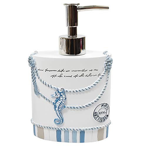 Sweet Home Collection Bathroom Accessories Sets Unique Collections Modern Classic Contemporary Decorative Beautiful Designs Bath Shower Tub D??cor, Lotion Pump/Soap Dispenser, Beach Life (Pack of 1)