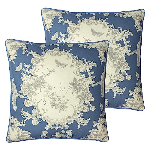 Paoletti Burford Floral Feather Filled Cushion - Twin Pack
