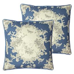 Paoletti Burford Floral Feather Filled Cushion - Twin Pack