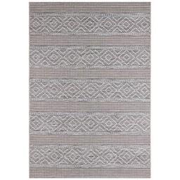 ELLE Decoration Rhone Flat Weave Indoor and Outdoor Rug 77 x 200 cm Cream Grey