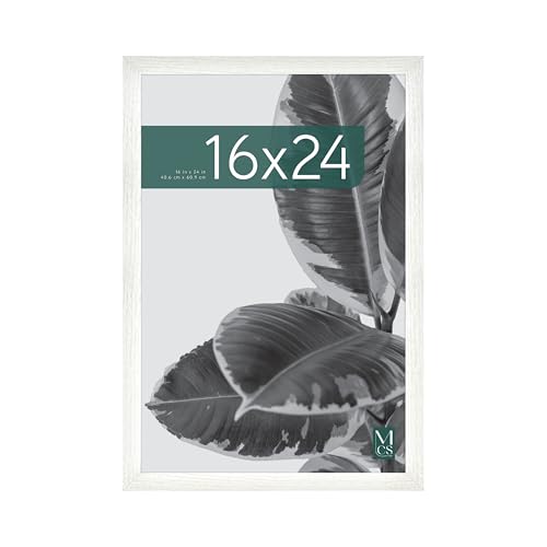 MCS Studio Gallery 16x24 Picture Frame White Woodgrain, Photo Frame for Photos, Posters & Art Prints (1-Pack)