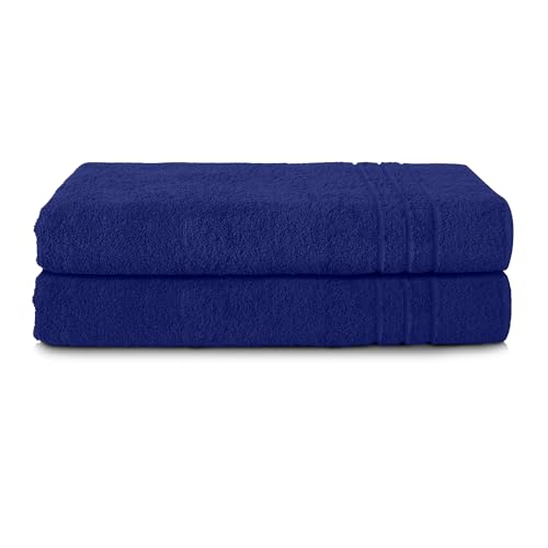 Komfortec Bath Towels, 100% Cotton, Quick Dry, 70x200, Royal Blue