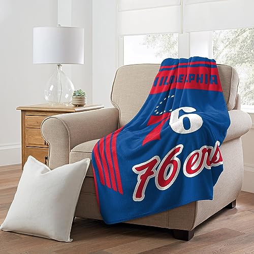 Northwest Philadelphia 76ers NBA Officially Licensed 46?????60??? Microfiber Throw Blanket ??? All Team Logos & Colors ??? Cozy Game Day Throw for Fans, Living Room, Couch & Dorm