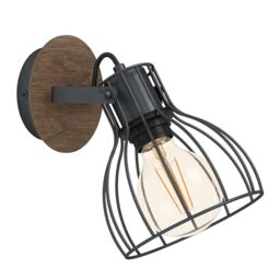 Eglo Wall Lamp Sambatello, 1-Light Vintage wall Light in Retro Style